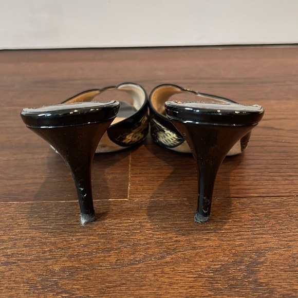 JIMMY Choo Black Snake Skin Heels Size 37.5/7.5 - Picture 5 of 7